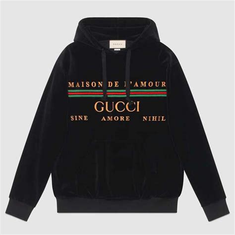 gucci cotton sweat shirt with embrodery|gucci sweaters for men.